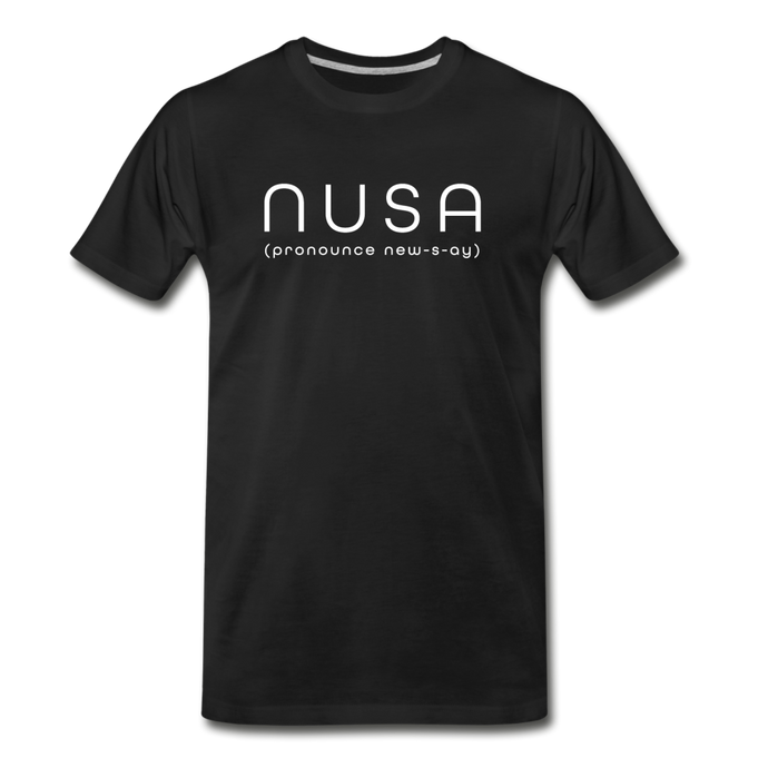 NUSA White Wordmark T-Shirt - black